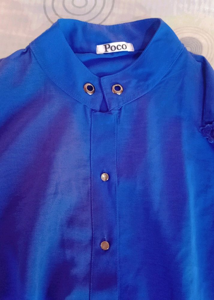 Beautiful Blue Colour 2 In 1 Top