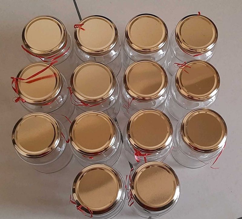 14 Piece Empty Glass Jar Set