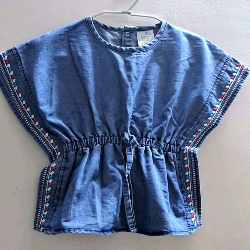 Denim Kaftan For Girls