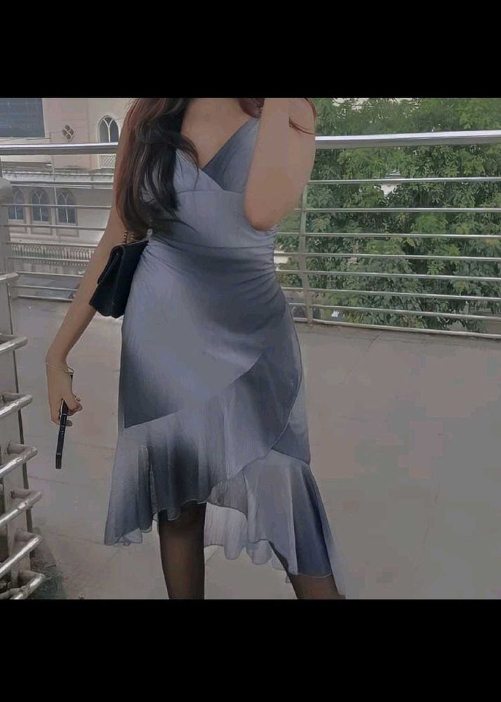 Elegant Grey Ombre Dress