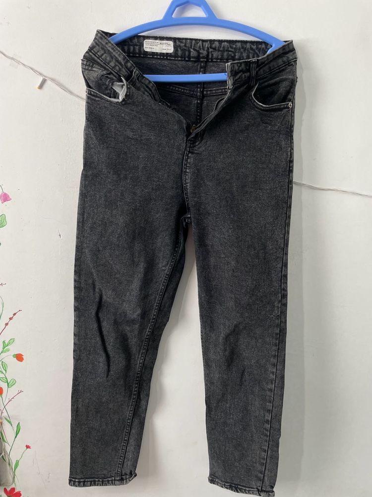 Boyfriend Fit Charcoal Jeans