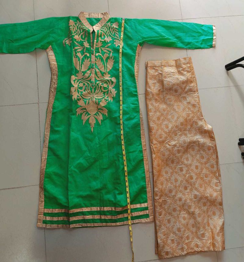 🆕 Embroidered Party Wear Kurta Plazo Pair