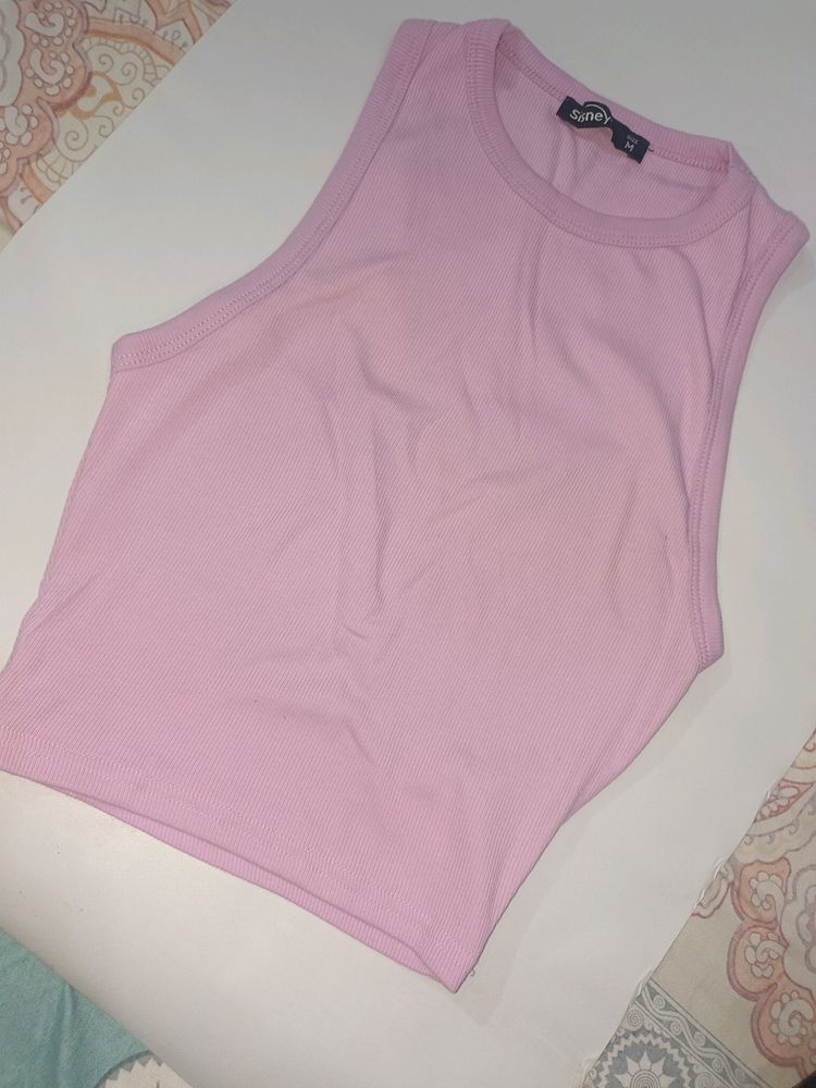 Set Of 3 Crop Ribbed Top