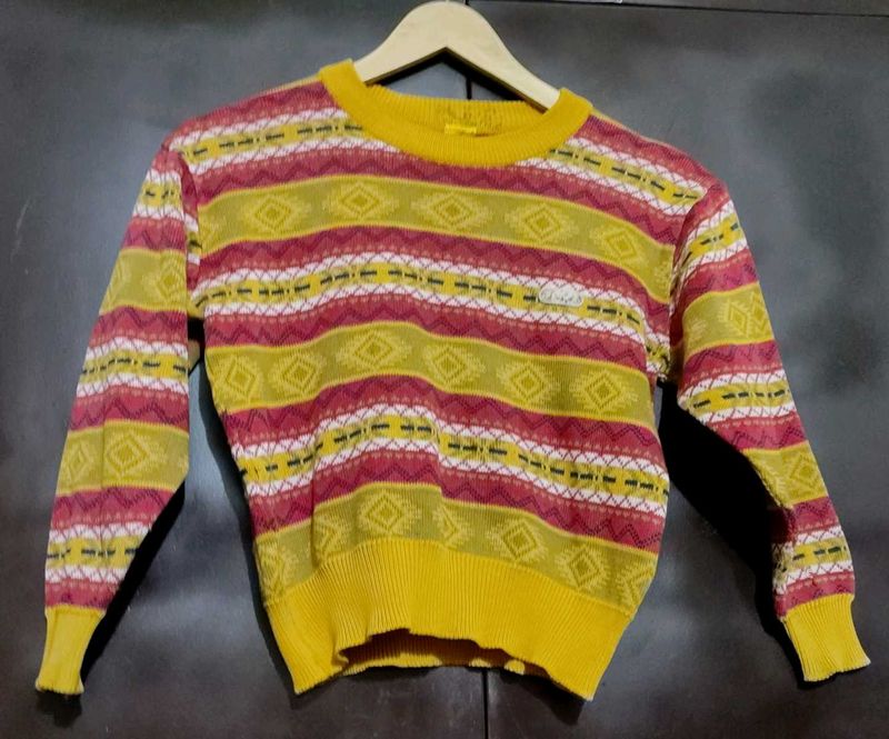 Multi Printed Sweater For 4-5 Year Boy