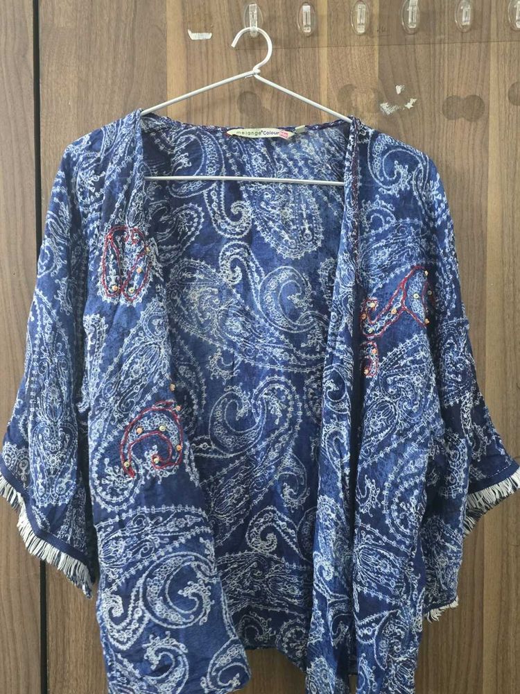 Paisley Print Shrug Top