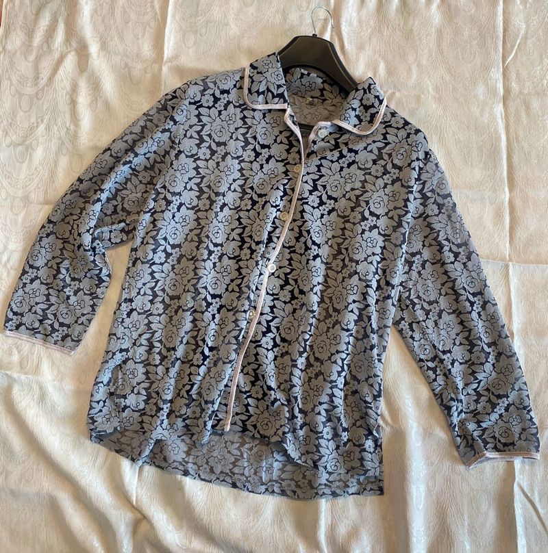 Grey Trendy Floral Shirt☀️