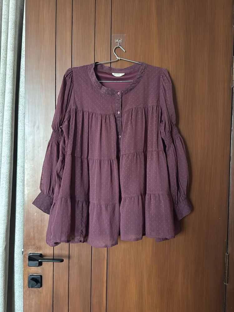 Georgette With Lining Loose Fit Top