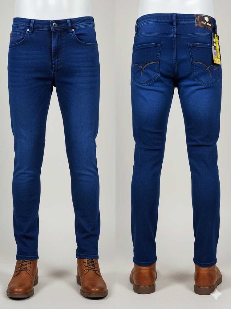 Dark Blue Jeans Slim Fit Denim Pants