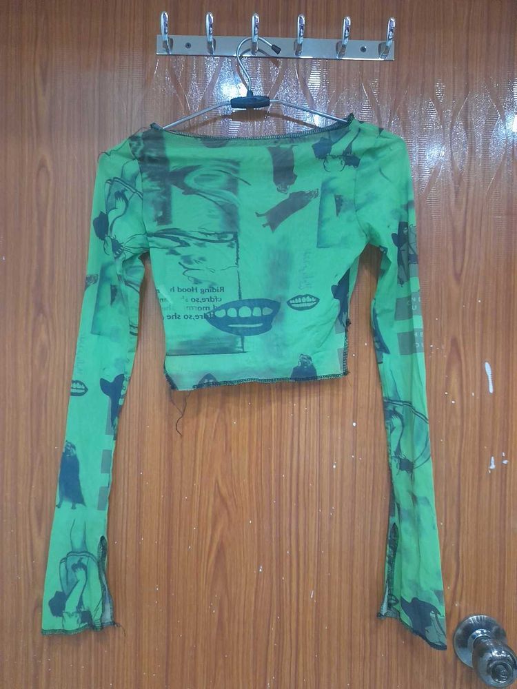 Green tee (Free cami top)