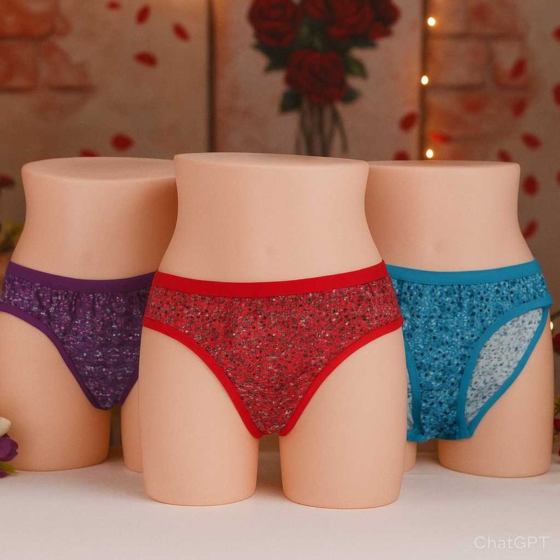 ❤️💫Pack Of Three Floral Print Briefs