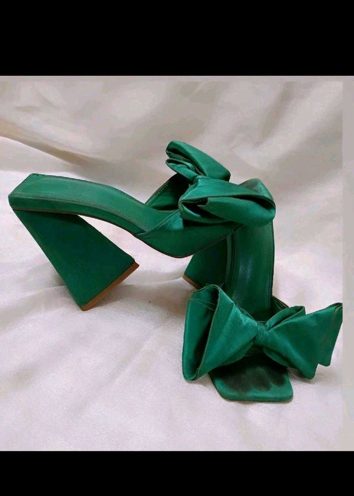 Designer Green Heels