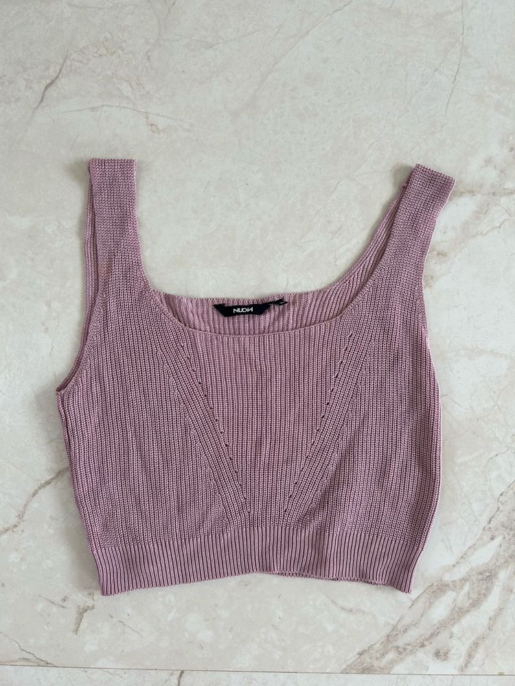 NUON Cropped Knit Tank