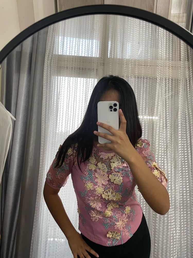 Floral Embroidered Top