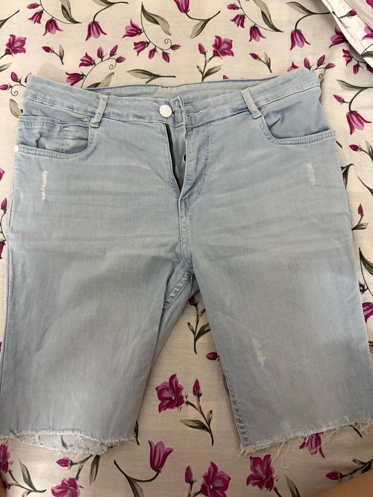 Light Wash Denim Shorts