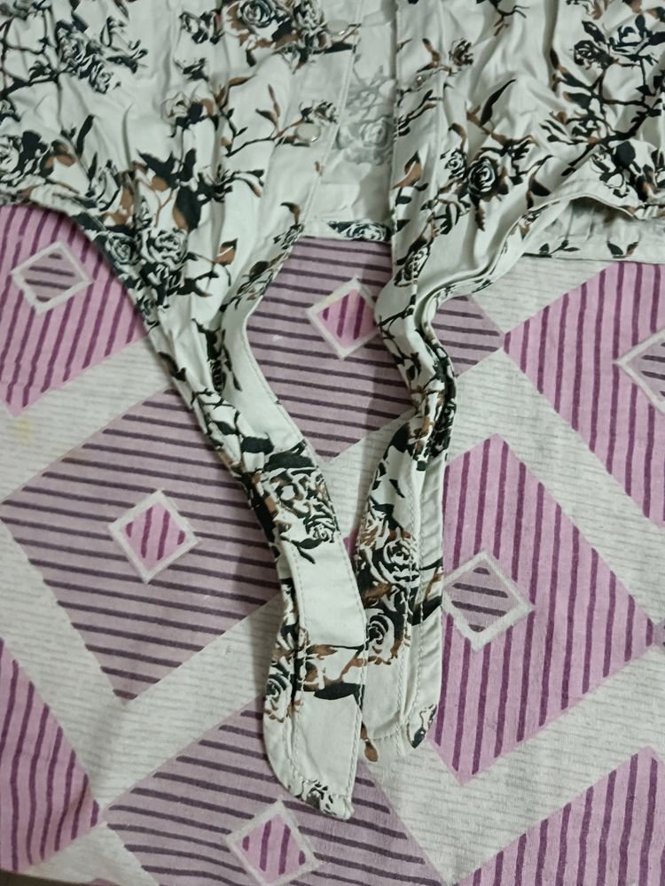 Off White Half Sleeves Shirt