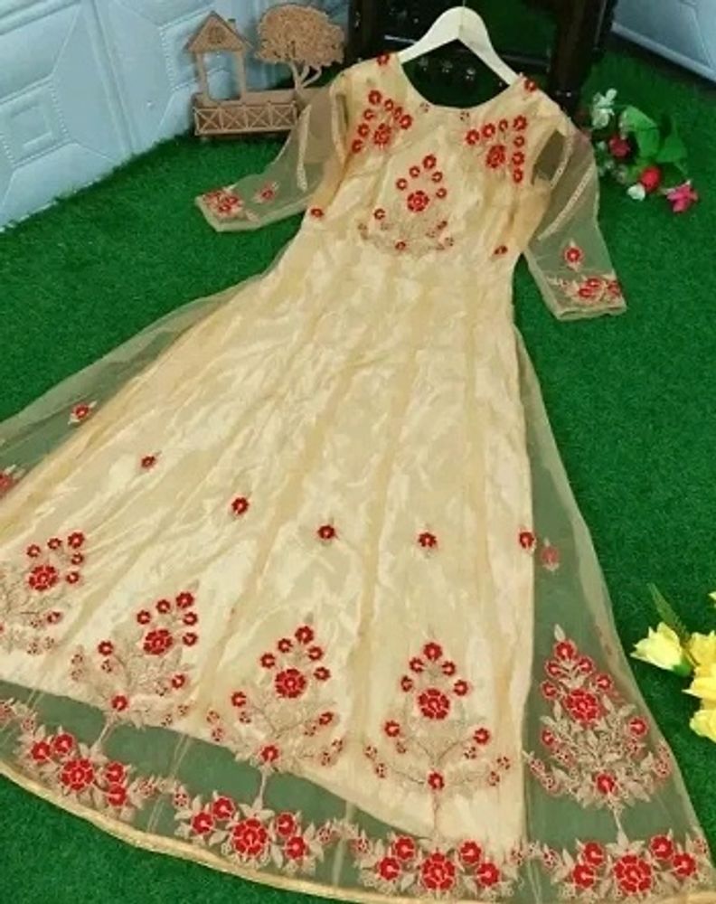 Semi Sticehed Party Were Gown
