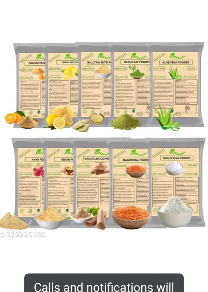 Herbal Face Mask Powders Set