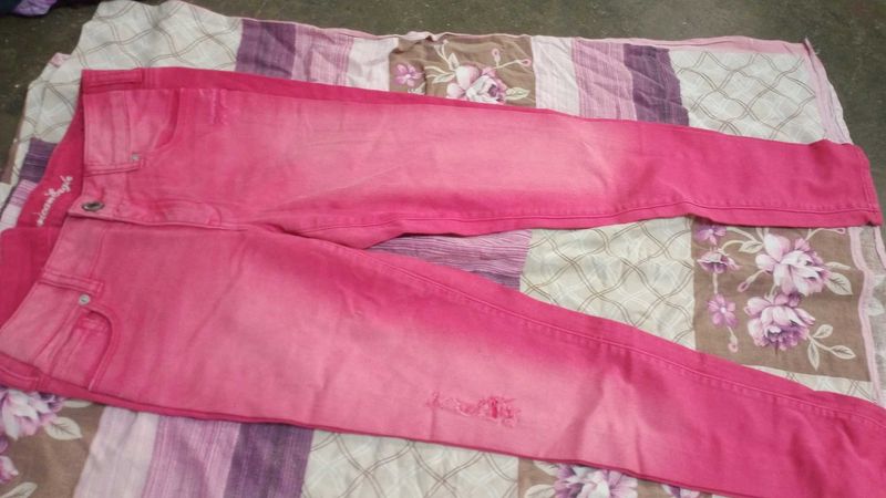 Pink Denim Jeans