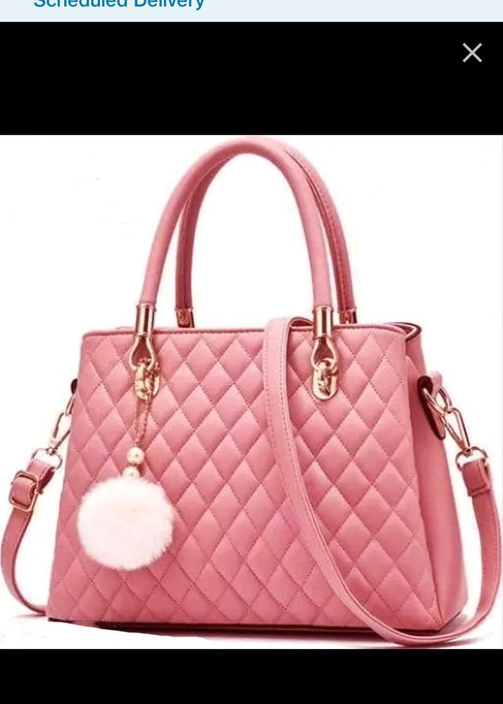 Pink Quilted Handbag