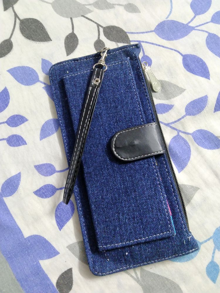 Denim Wristlet Wallet | Everyday Pouch