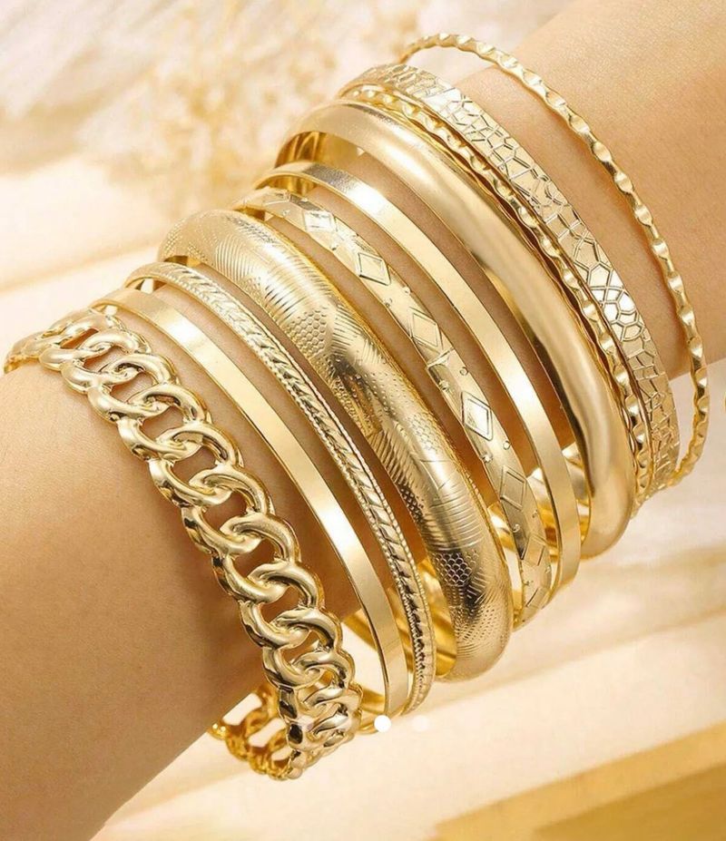 Golden Bangle Set