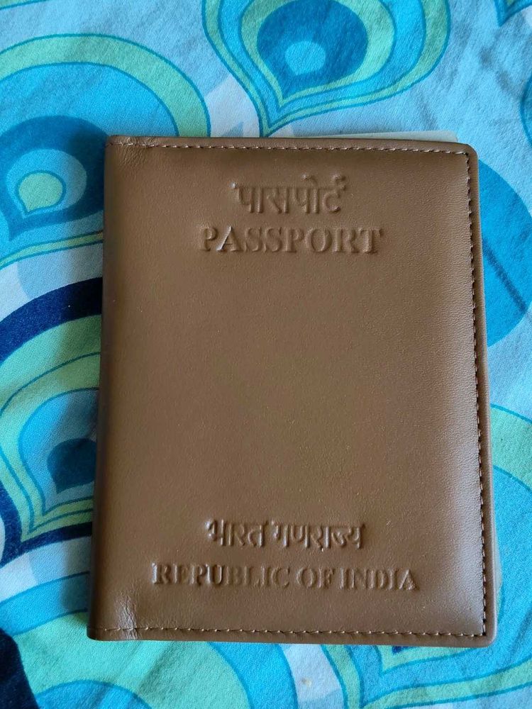 Brown Leather Passport Holder