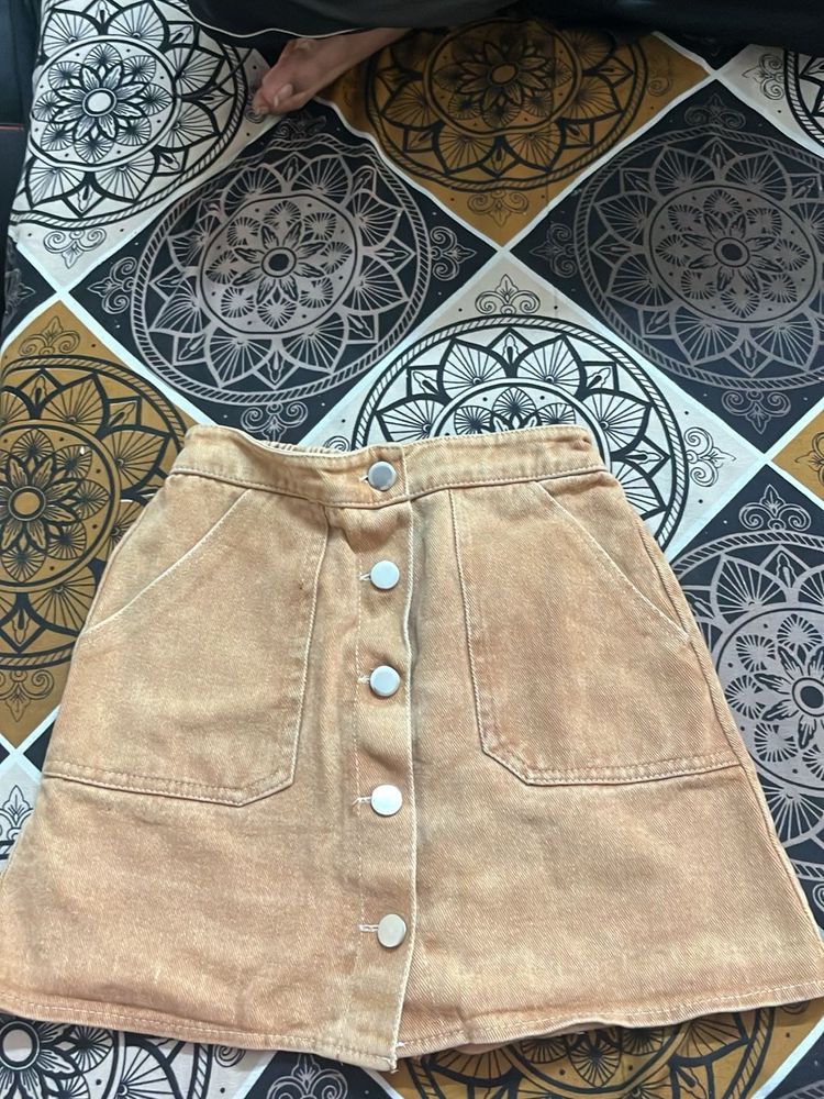 Cute Brown Mini Skirt