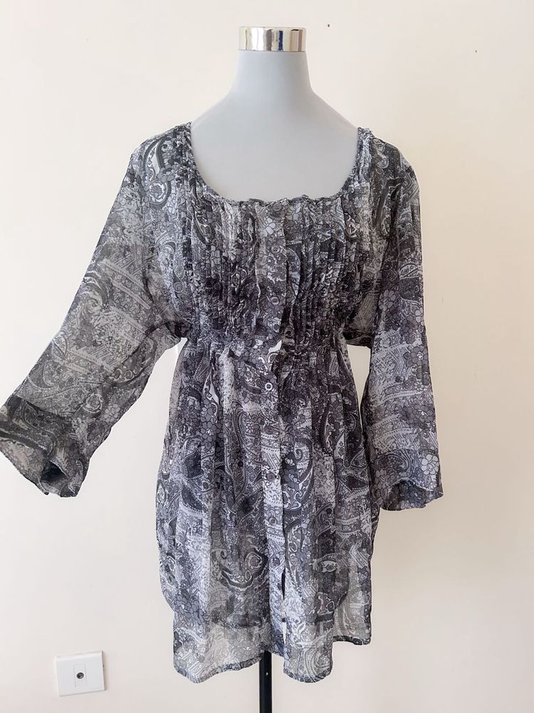 CHIFFON BLACK TUNIC