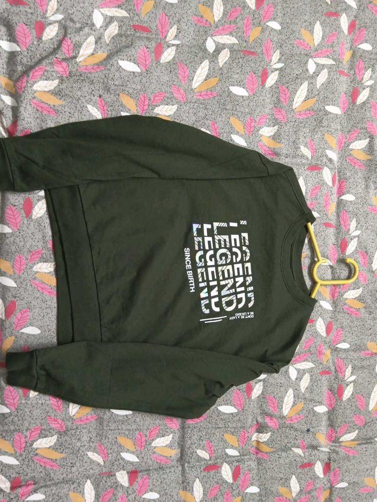Max Crop Green Sweatshirt