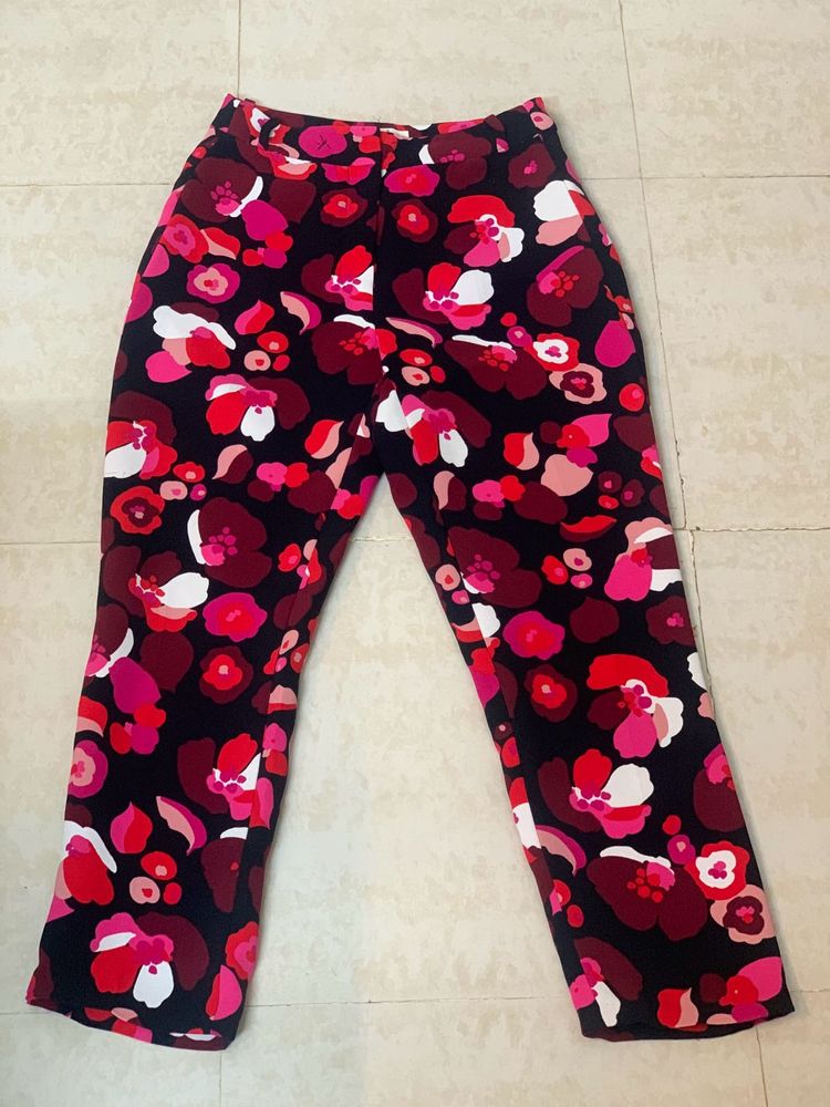Imported Floral Straight Pants