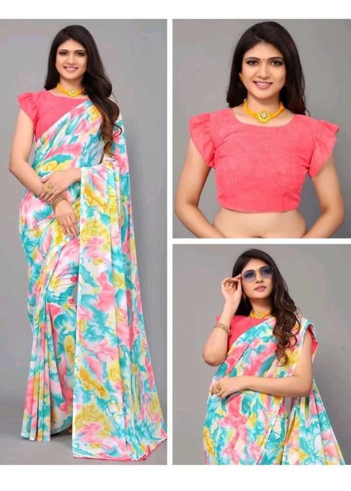 Floral Print Saree