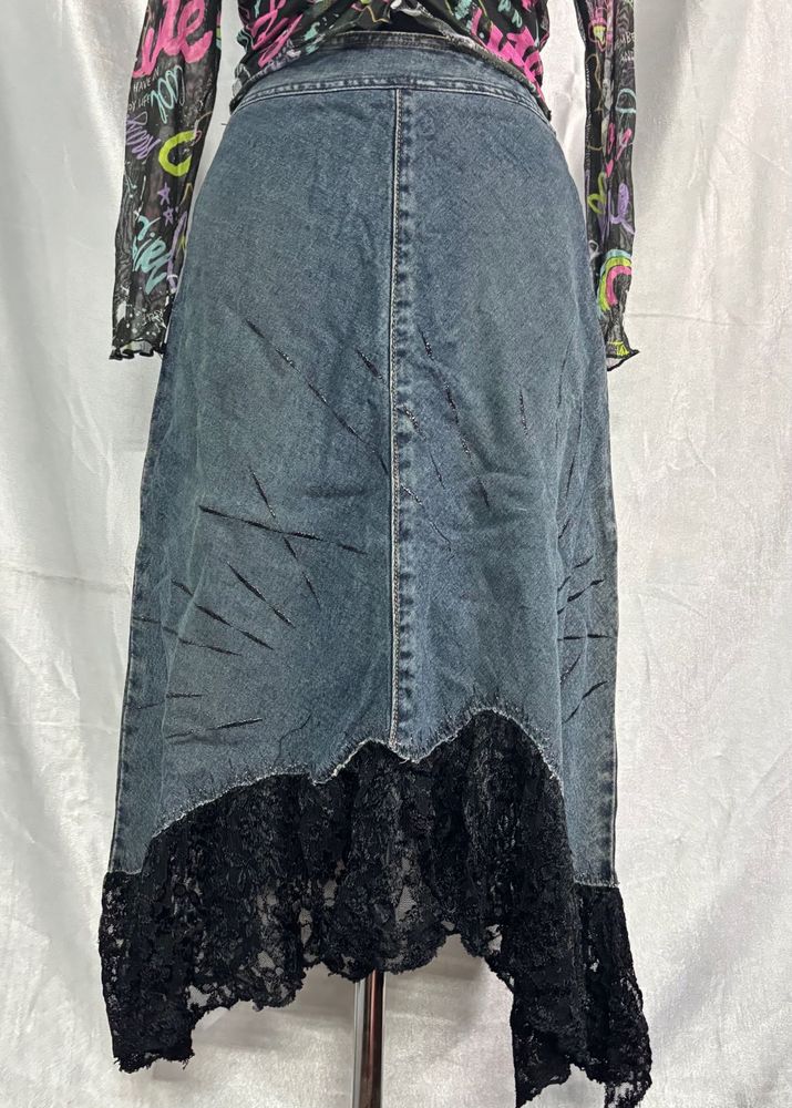 Asymmetrical Denim skirt