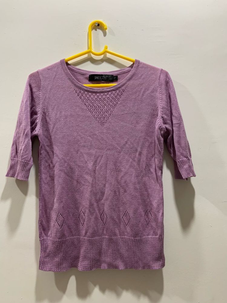 Cute Lilac Knit Top