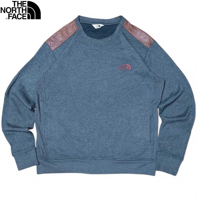 TNF &#39;Korea&#39; Faux-Leather Patch Sweatshirt