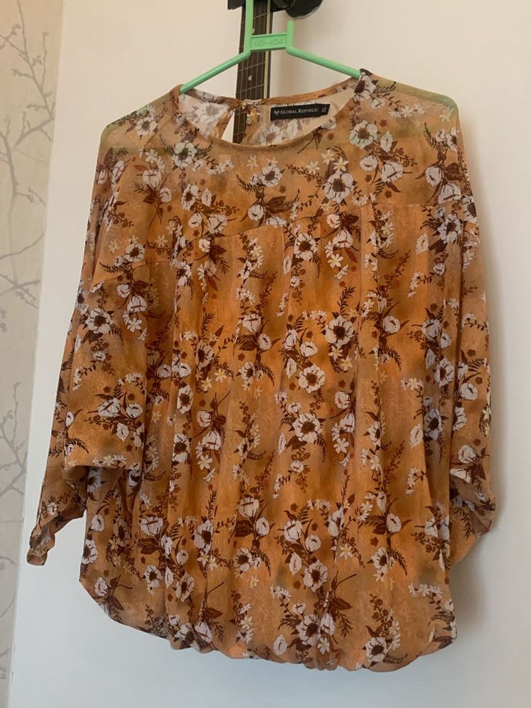 Floral Sheer Blouse