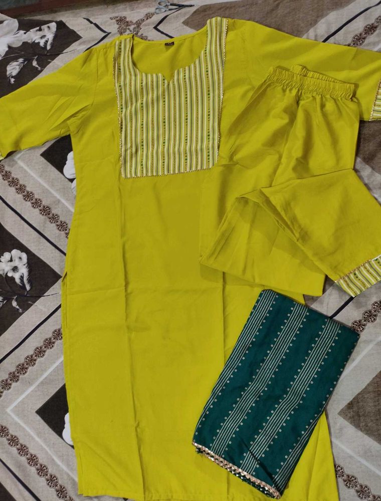 Kurta Set With Pant And Duppata For Women