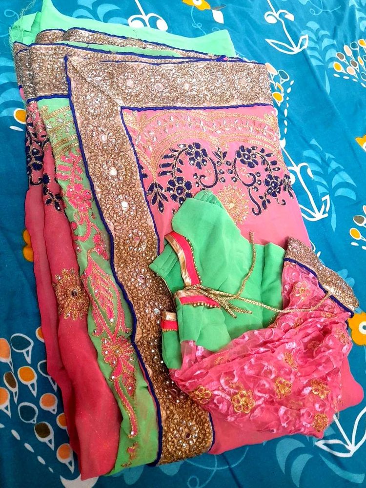 Fancy saree Half and Hal