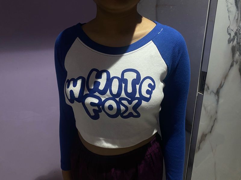 White Fox Crop Top