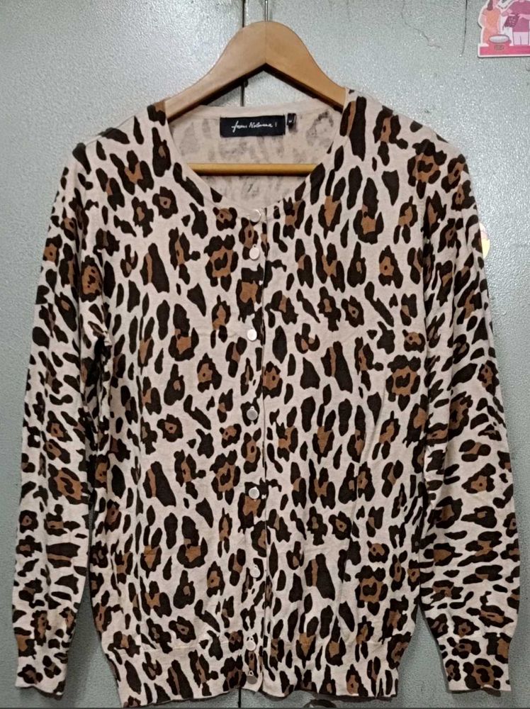 Designer Animal Print Cardigan