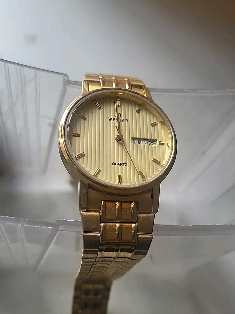 Westar Gold Quartz Watch (Rare Antique Piece)