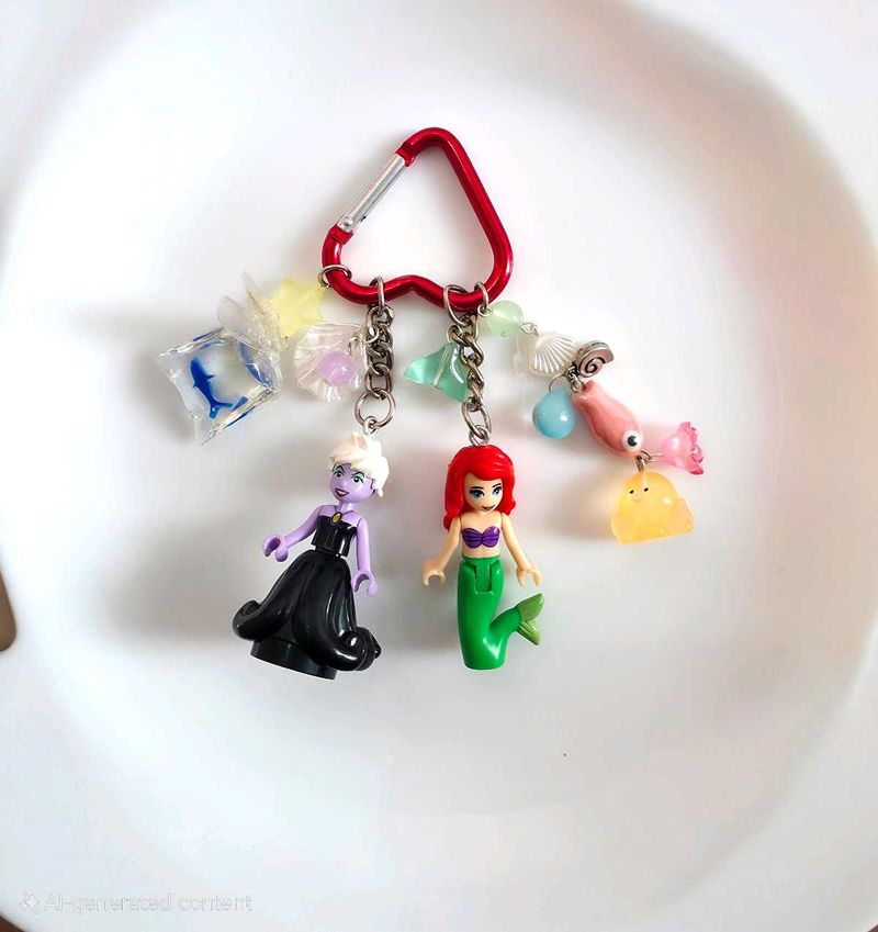 little mermaid keychain