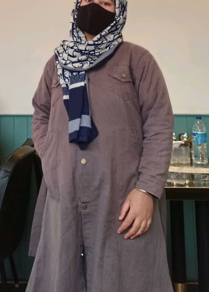 Long Lavender Colour Coat