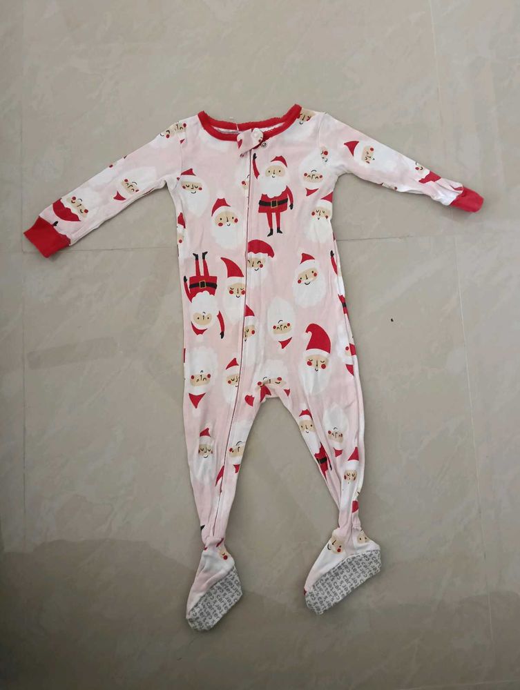 Carter 1 Piece Santa Snug Fit Cotton Footie PJ&#39;s