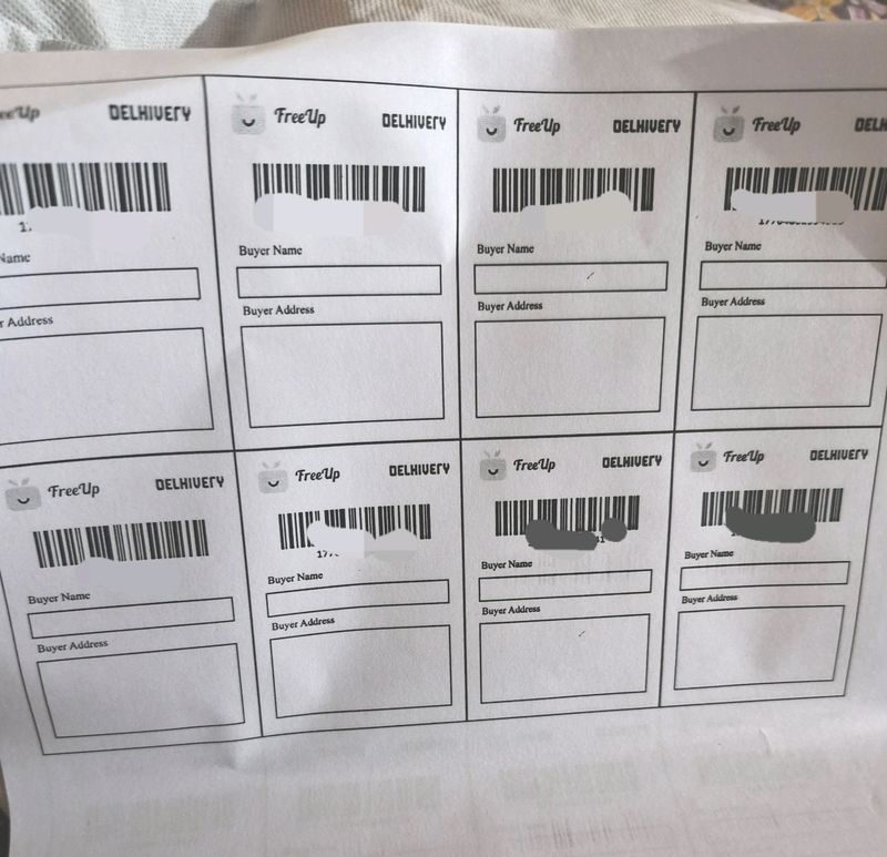 16 Freeup SHIPPING Label
