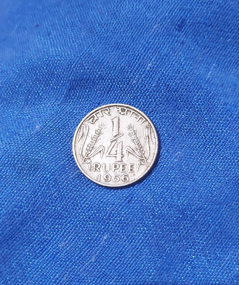 Rare 1/4 Rupees Indian Coin
