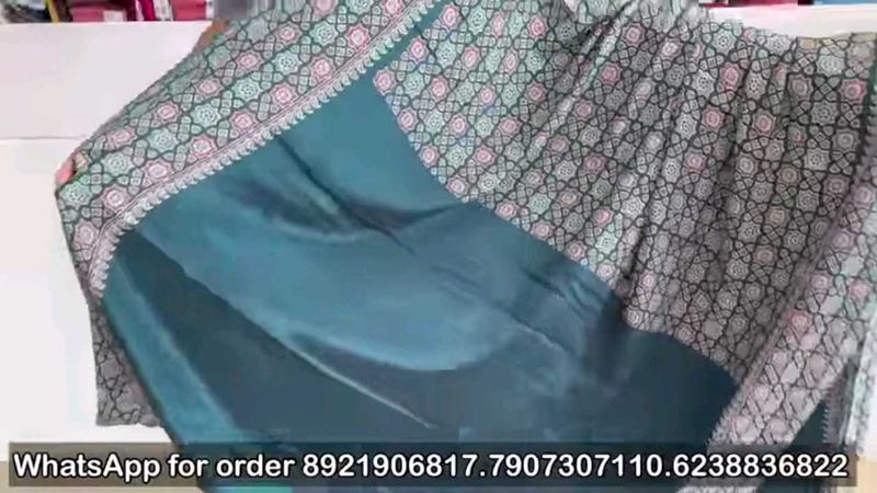 Semi Modal Saree With Blouse Metterial