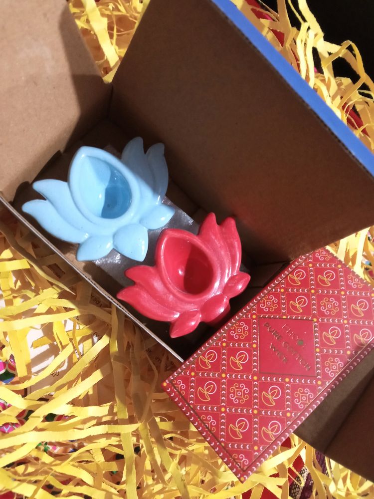 Lotus Diya Candle Holders (Set of 2)
