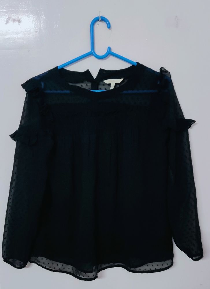 Mast And Harbour Black Stylish Top