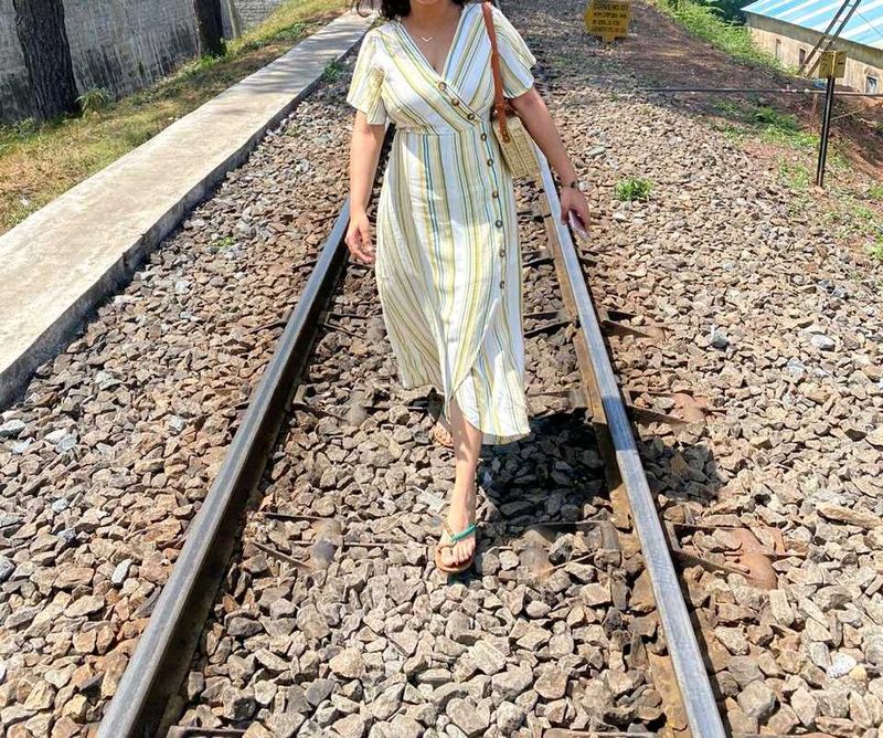Striped Wrap Dress
