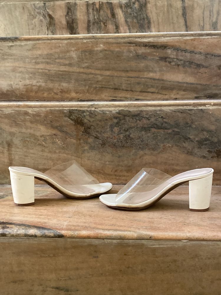 Sale❗️‼️White Transparent Heels 🤍